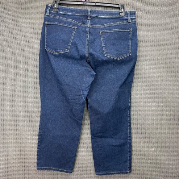 Talbots Flawless Womans Size 14P Blue Curvy Slim Ankle Capri Jeans - Picture 2 of 10
